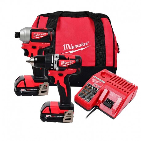 Kit Milwaukee M18 Rotomartillo + Llave de Impacto Brushless