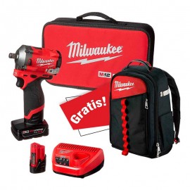 Llave de Impacto M12 Milwaukee 2555-22 Brushless  + Mochila