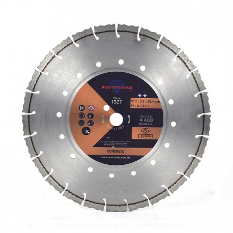 Disco de Corte Para Concreto Curado Austrodiam 1527 de 14 Pulg