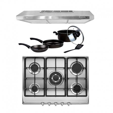 Parrilla a Gas + Campana Teka TMX PLUS + Batería de Cocina