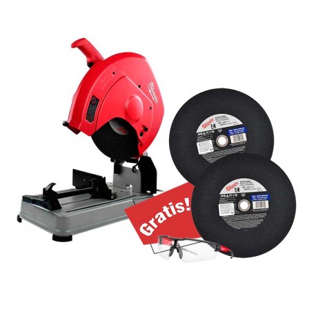 Cortadora de Metales Milwaukee 6177-20 + Lentes y Discos