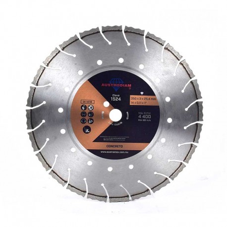 Disco de Corte Para Concreto Curado Austrodiam 1524 de 14 Pulg